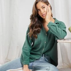 Style Box CLOTHING Helenus Shirt - Green 14 Style Box CLOTHING Helenus Shirt - Green