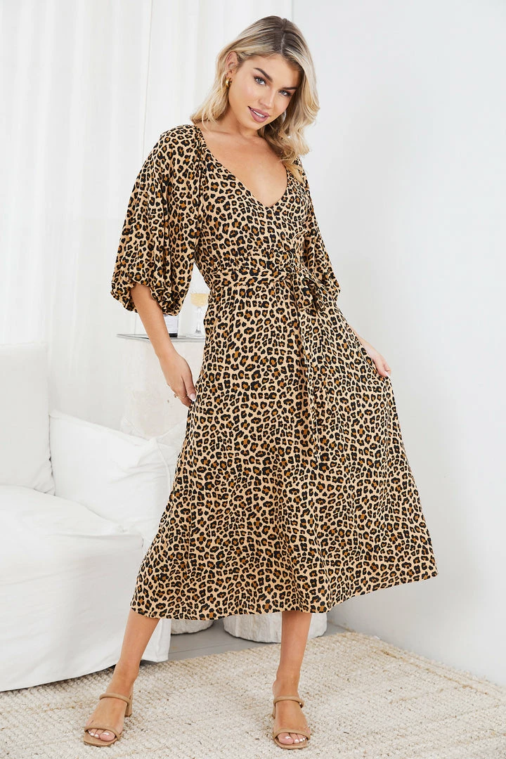 Desire Henrieta Dress - Leopard Print CLOTHING 7 Desire Henrieta Dress - Leopard Print CLOTHING