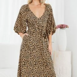 Desire Henrieta Dress - Leopard Print CLOTHING