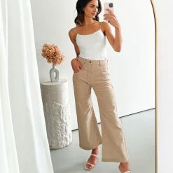 Paper Heart CLOTHING Hollie Pants - Light Tan