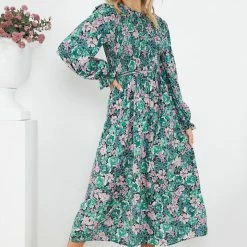 Style Box Holta Dress - Green Floral