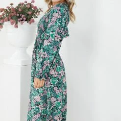 Style Box Holta Dress - Green Floral