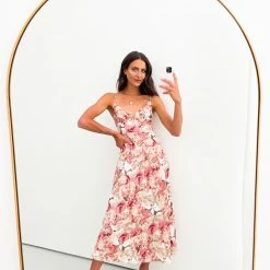 Kaarlo Fashion Pty Ltd CLOTHING Donalda Dress - Rose Print 13 Kaarlo Fashion Pty Ltd CLOTHING Donalda Dress - Rose Print