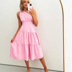 YH & Co (Chloe Yip) Ladonna Dress - Pink CLOTHING