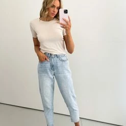 Sunny Girl Primed Top - Beige CLOTHING