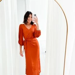 Esther The Label Heather Dress - Terracotta