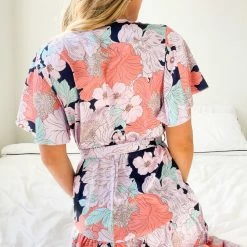 Ebby And I Given Dress - Orange Floral CLOTHING