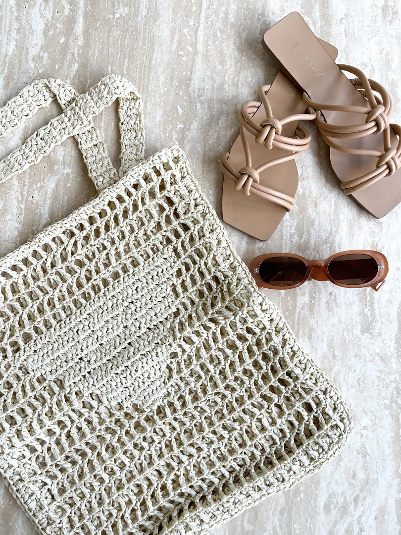 Angel Whisper Accessories Raffia Beach Tote Bag - Natural 3 Angel Whisper Accessories Raffia Beach Tote Bag - Natural