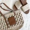 Angel Whisper Como Woven Straw Tote Bag - Tan 1 Angel Whisper Como Woven Straw Tote Bag - Tan