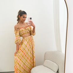 White Closet Argie Top - Yellow Print
