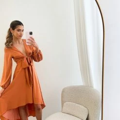 Esther Luxe Bryleigh Dress - Rust