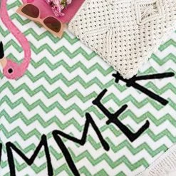 Alibaba Flamingo Towel - Aqua Print