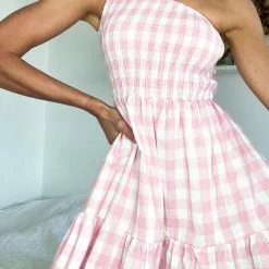 Reverse CLOTHING Claudia Dress - Pink Gingham