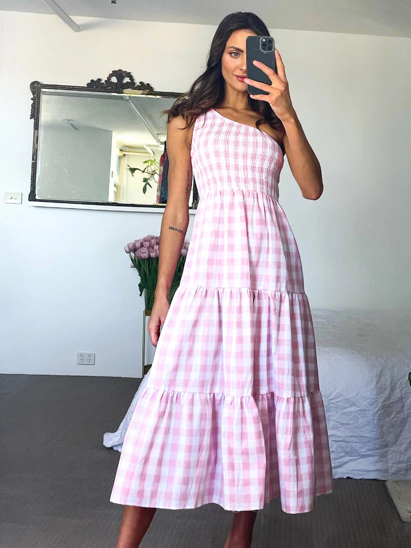 Reverse CLOTHING Claudia Dress - Pink Gingham 6 Reverse CLOTHING Claudia Dress - Pink Gingham