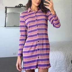 Reverse Callidora Dress - Purple Stripe