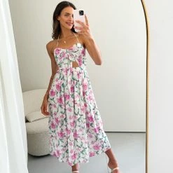 Kaarlo Fashion Pty Ltd Kacie Dress - Floral Print CLOTHING 10 Kaarlo Fashion Pty Ltd Kacie Dress - Floral Print CLOTHING