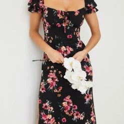 Wild Ginger Idalia Dress - Black Floral