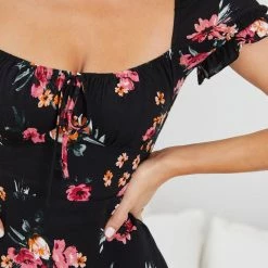 Wild Ginger Idalia Dress - Black Floral
