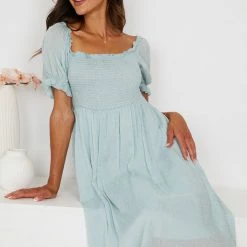 Miracle Fashion CLOTHING Inday Dress - Sage 13 Miracle Fashion CLOTHING Inday Dress - Sage