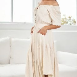 Rock Denim India Dress - Beige