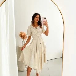 Rock Denim India Dress - Beige