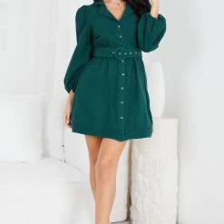 Style Box CLOTHING Inezza Dress - Emerald