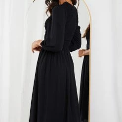 Qtrend Fashion PTY LTD Iolana Long Sleeve Dress - Black