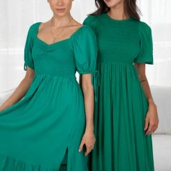 Pink Diamond CLOTHING Issay Dress - Green