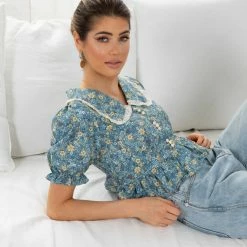 Oscar St Ivy Top - Blue Print CLOTHING 14 Oscar St Ivy Top - Blue Print CLOTHING