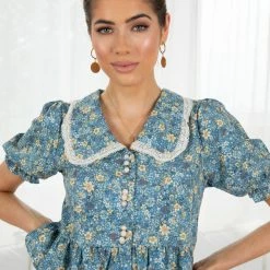 Oscar St Ivy Top - Blue Print CLOTHING