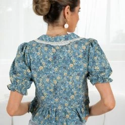 Oscar St Ivy Top - Blue Print CLOTHING