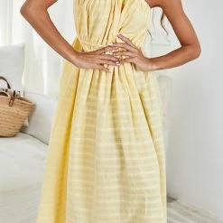 Pink Diamond Janah Dress - Yellow