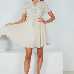 Rock Denim Jangle Dress - Beige
