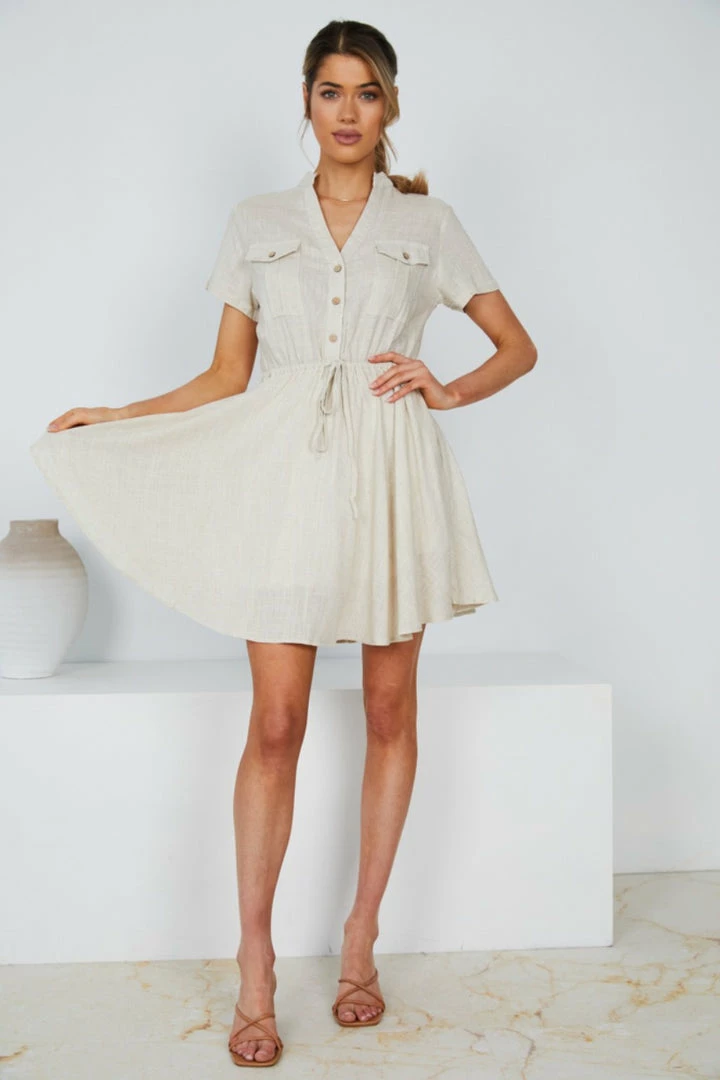 Rock Denim Jangle Dress - Beige 3 Rock Denim Jangle Dress - Beige