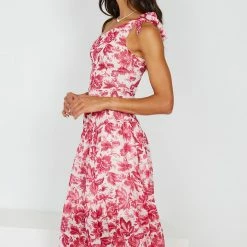 My Girl CLOTHING Janise Dress - Red Floral