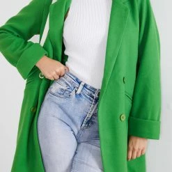 Into Fashion Jasperine Coat - Green