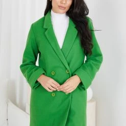 Into Fashion Jasperine Coat - Green