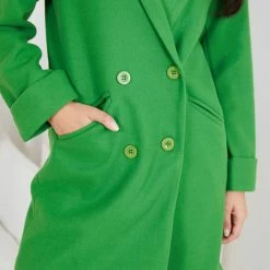 Into Fashion Jasperine Coat - Green