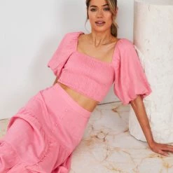 Qtrend Fashion PTY LTD CLOTHING Jayma Skirt - Pink