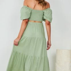 Qtrend Fashion PTY LTD Jayma Skirt - Sage CLOTHING