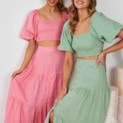 Qtrend Fashion PTY LTD Jayma Skirt - Sage CLOTHING