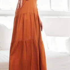 Qtrend Fashion PTY LTD CLOTHING Jayma Skirt - Rust 13 Qtrend Fashion PTY LTD CLOTHING Jayma Skirt - Rust