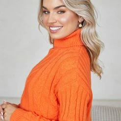Pink Diamond CLOTHING Jenice Knit - Orange