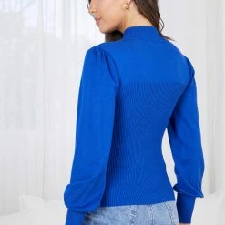 Sunny Girl Jericha Knit Top - Cobalt CLOTHING