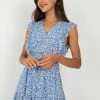 HQ Fashion CLOTHING Jimena Dress - Blue Print