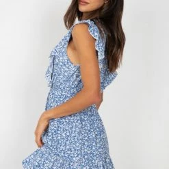 HQ Fashion CLOTHING Jimena Dress - Blue Print