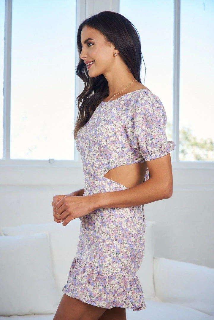 Evermore Fashion CLOTHING Jonette Dress - Lilac Floral 5 Evermore Fashion CLOTHING Jonette Dress - Lilac Floral