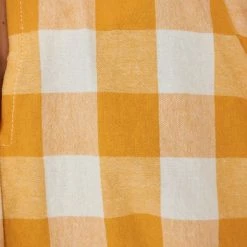 Sunny Girl Josepha Top - Tangerine Check