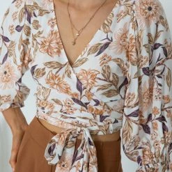 Rock Denim CLOTHING Josslyn Top - White Print