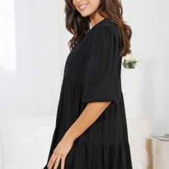 Miracle Fashion Joymin Dress - Black 12 Miracle Fashion Joymin Dress - Black